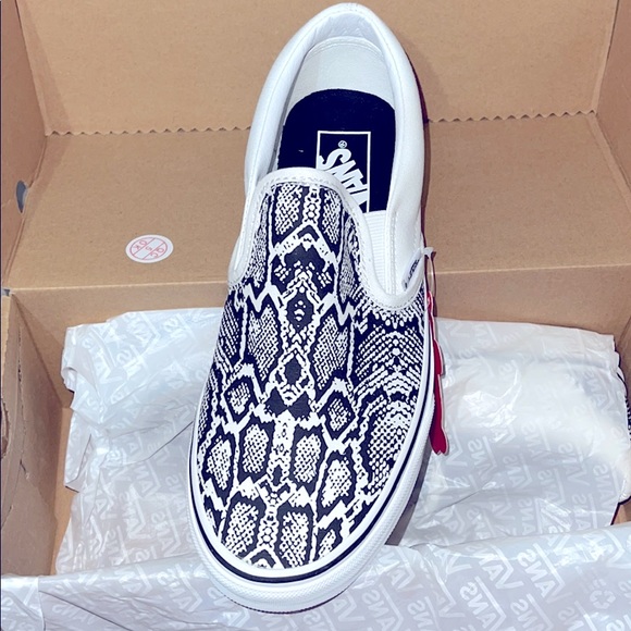 Vans Shoes - Vans snake print classic slip on